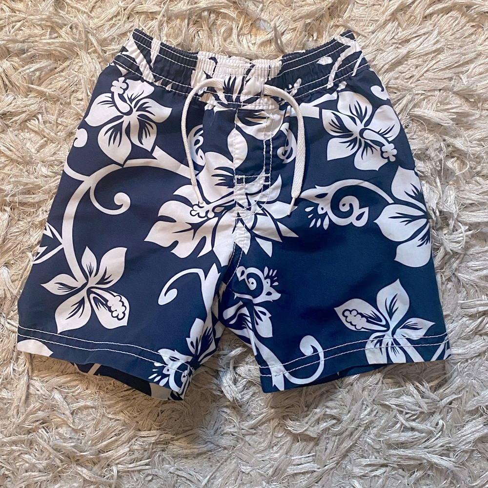 Old Navy Tropical Floral Print Swim Trunks